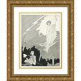 thumbnail image 1 of Harry Clarke 12x14 Gold Ornate Wood Frame and Double Matted Museum Art Print Titled - Jupiter Appeared Before Him Wielding His Mighty Thunderbolts (1922), 1 of 4