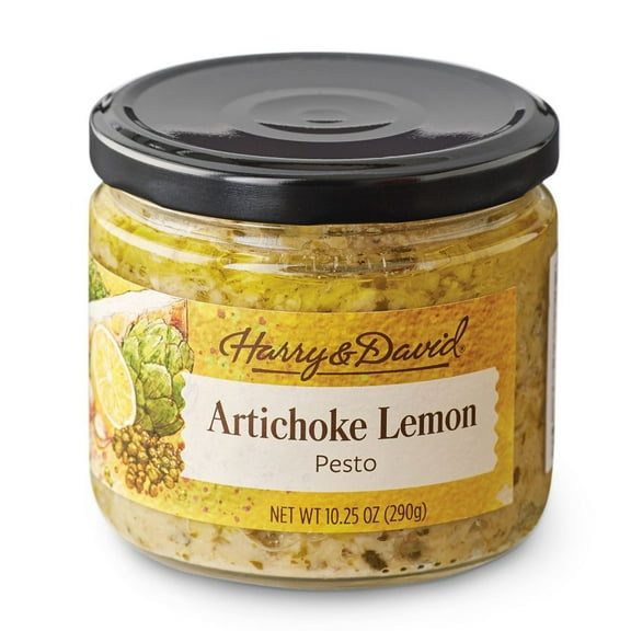 Harry & David Artichoke Lemon Pesto Spread, Food Spread For Crackers, Breads, Sandwich Spread Topping, Pesto Dishes, Cheese Boards Appetizer, Charcuterie, 10Oz