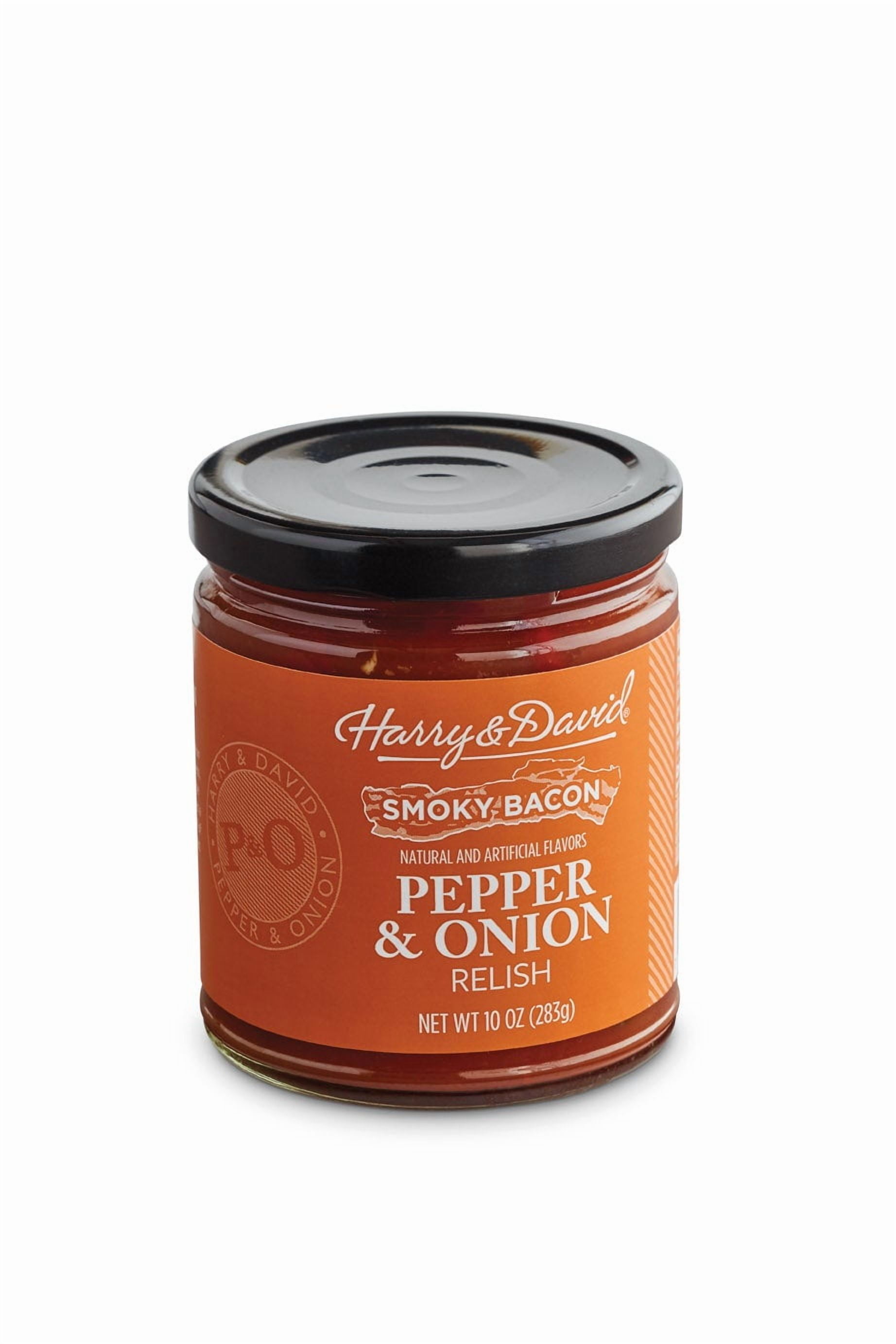 Harry & David Bacon Pepper & Onion Relish, Hamburger & Hot Dog Relish, Sandwich Spread Topping, Charcuterie Board Foods, Deviled Eggs Topping, 10Oz