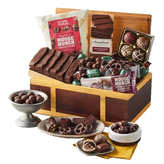 Harry & David Chest Of Chocolates, Assorted Milk & Dark Chocolate Gift Box, Gourmet Chocolate Candy Variety, Gift For All Occasions, Family, Friends, Loved Ones, Coworkers