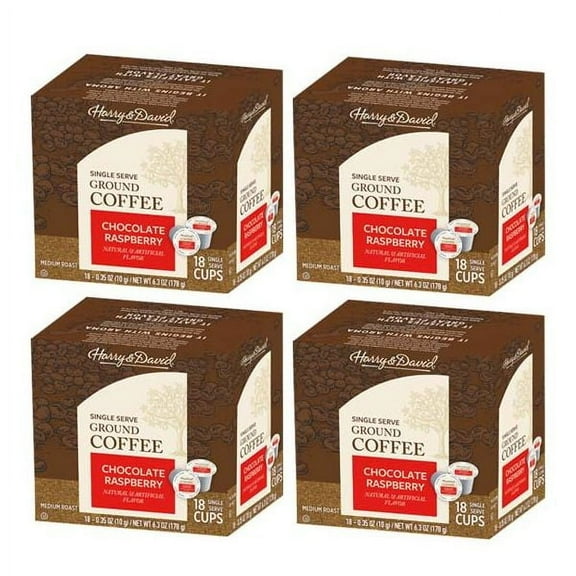 Harry & David Chocolate Raspberry Single Serve Cups, 4/18 Count