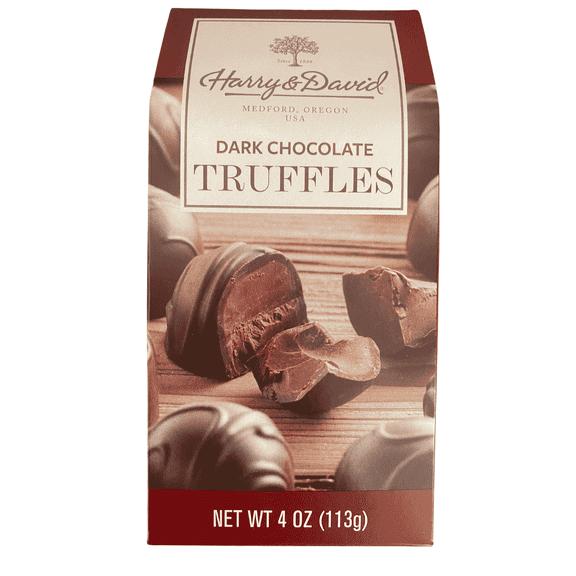 Harry & David Dark Chocolate Truffles, 4oz Gift Box