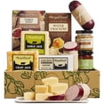thumbnail image 1 of Harry & David Grand Meat And Cheese Gift Box, Food Gift Basket For All Occasions, Charcuterie Platter With 4 Cheese Blocks, 4 Sausages, 2 Sets Of Crackers, Relish & Honey Mustard Sauces, 1 of 5