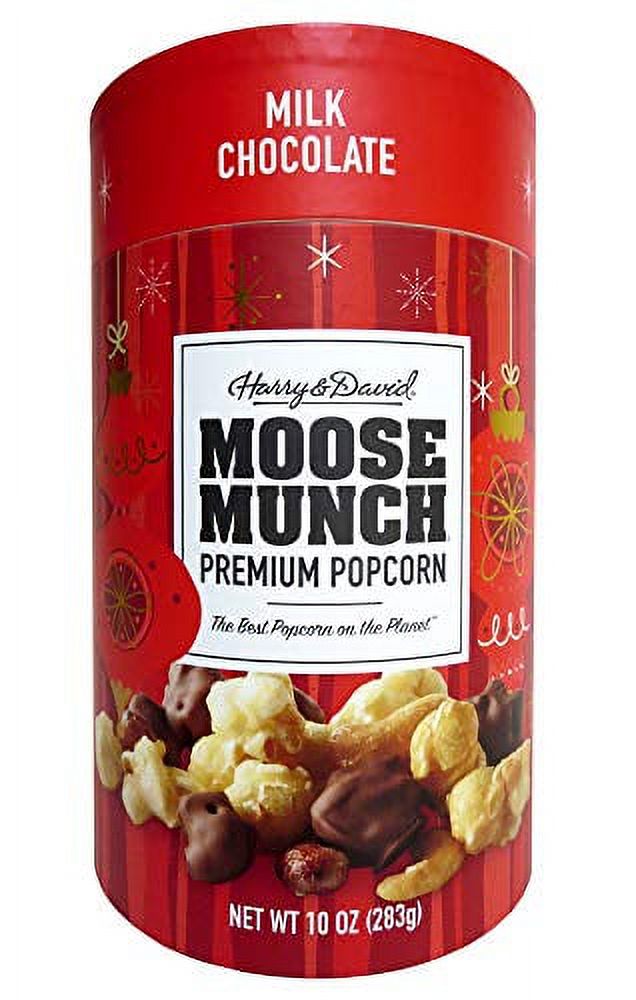 Harry & David Milk Chocolate Moose Munch Premium Popcorn Holiday
