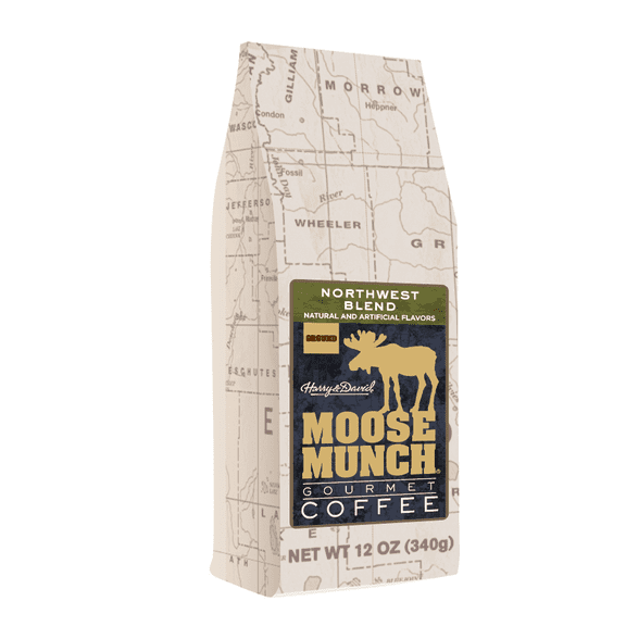 Harry & David Moose Munch Northwest Blend Ground Coffee, Medium Roast, 12 Oz