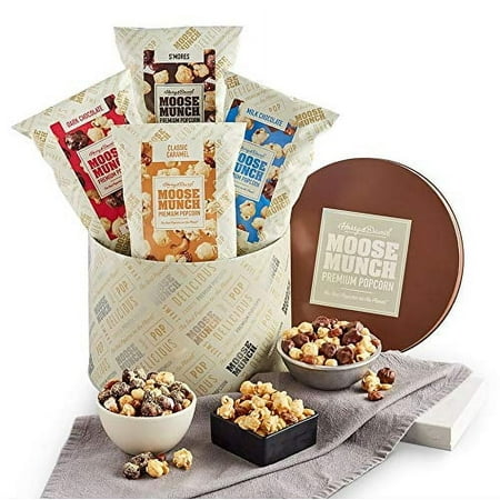 Moose Munch® Premium Popcorn Classic Tin, Movie Night Snacks, Sweet And Salty Treats, Gift Basket