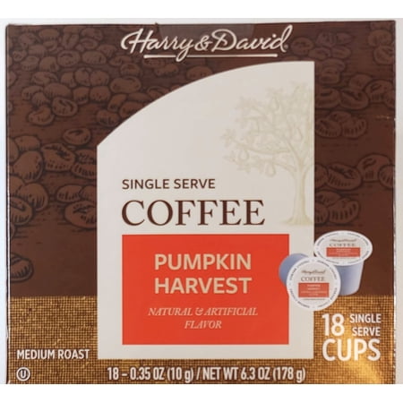 Harry & David Single Serve Pumpkin Harvest Coffee Pods 18 ct