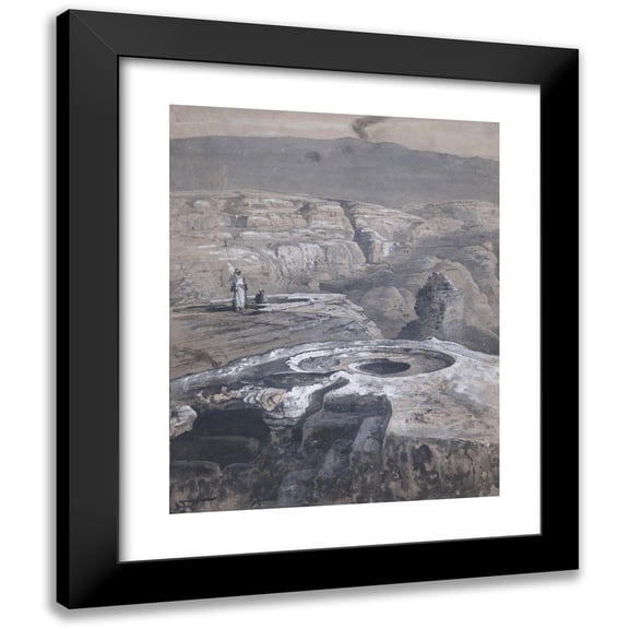 Harry Fenn 12x14 Black Modern Framed Museum Art Print Titled - The Altar of Baal (1885)