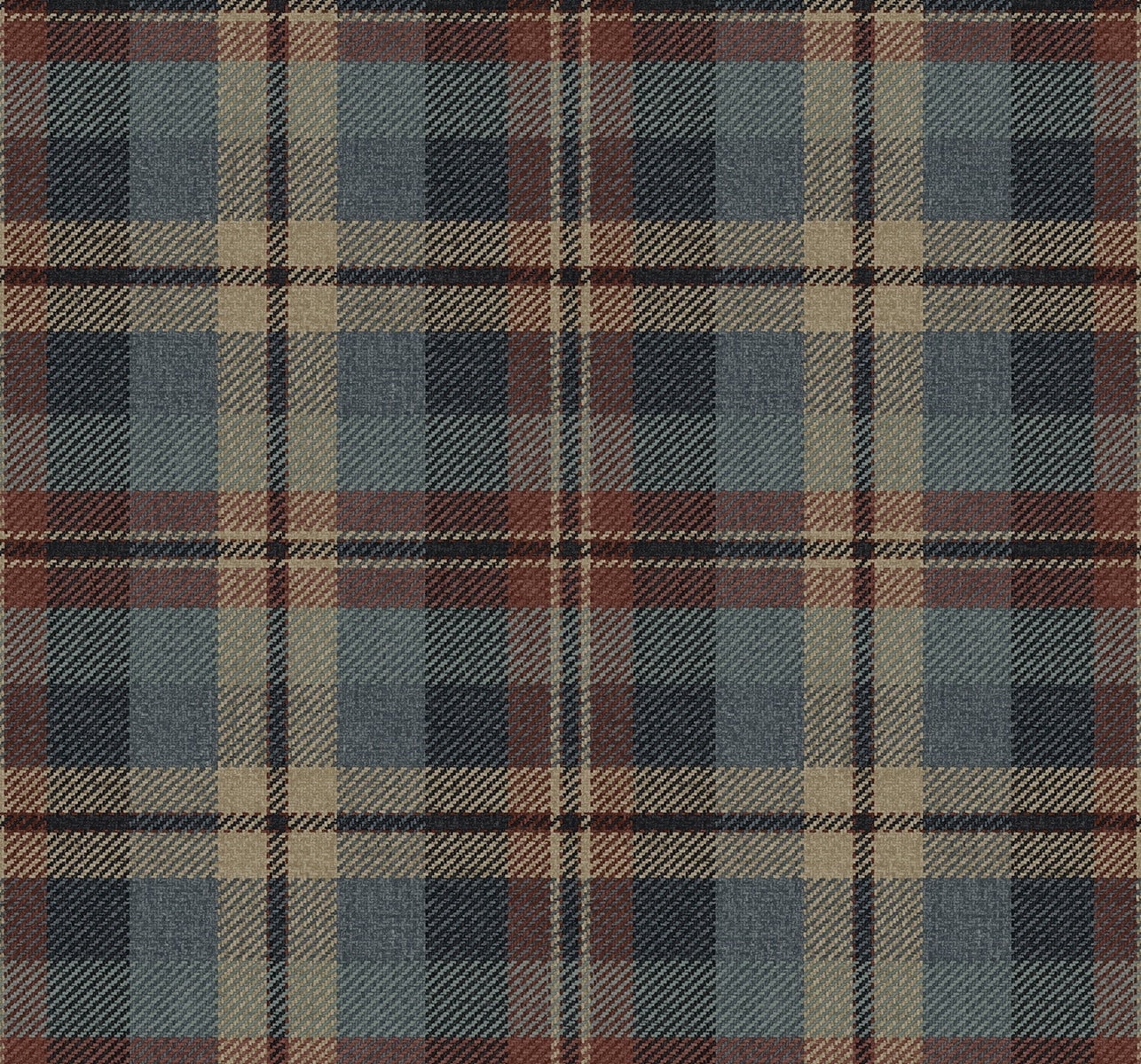 Harry & Grace Americana Thornbury Tailored Plaid Peel and Stick Wallpaper - 20.5 in. W x 18 ft. L Roll