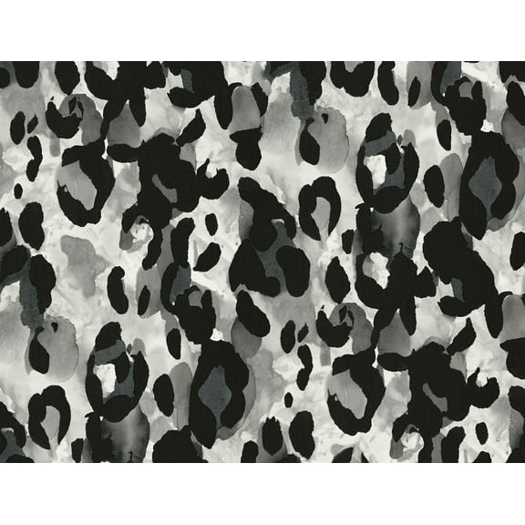 Harry & Grace Anchored Gray Leopard Print Peel and Stick Wallpaper