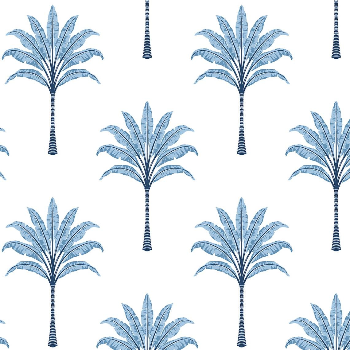 Harry & Grace Blue Lake Montgomery Palm Peel and Stick Wallpaper