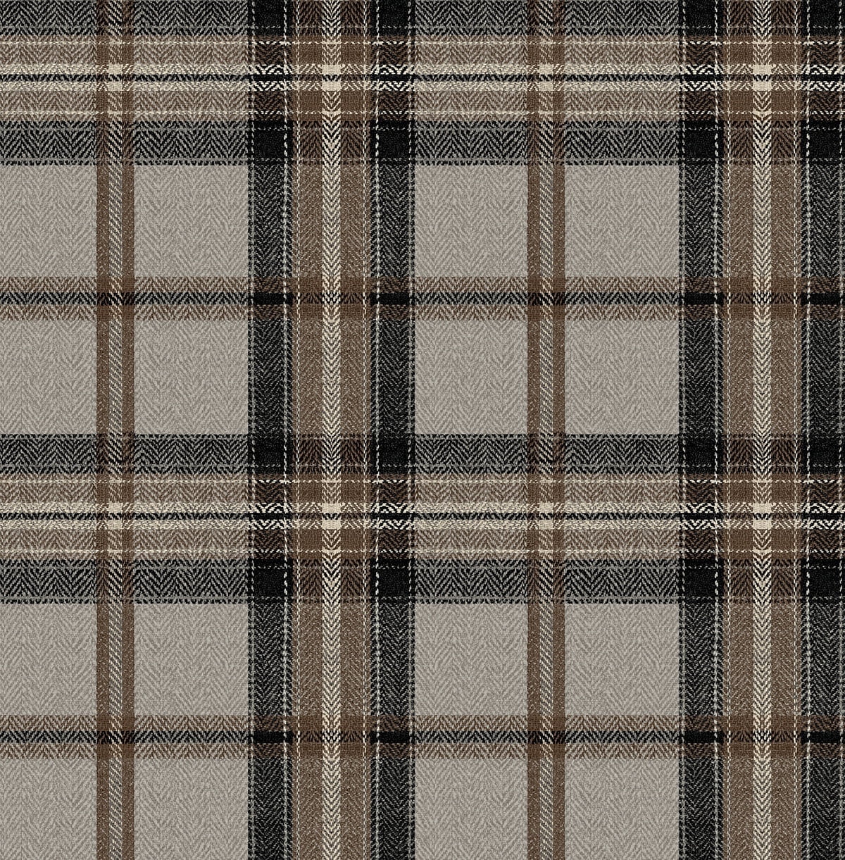 Harry & Grace Cliffside Herringbone Plaid Premium Matte Non-Woven Peel and Stick Wallpaper - 20.5 in. W x 18 ft. L Roll