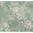 thumbnail image 1 of Harry & Grace Green Smoke Floral Blossom Peel and Stick Wallpaper - 27 in. W. x 18 ft. L. Roll, 1 of 7