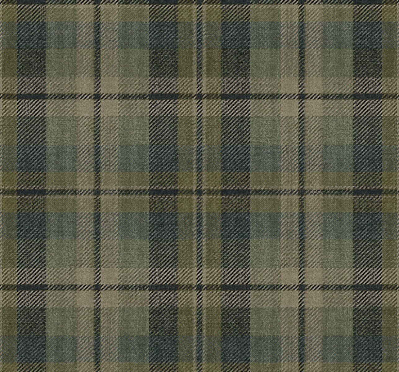 Harry & Grace Greenery Thornbury Tailored Plaid Peel and Stick Wallpaper - 20.5 in. W x 18 ft. L Roll