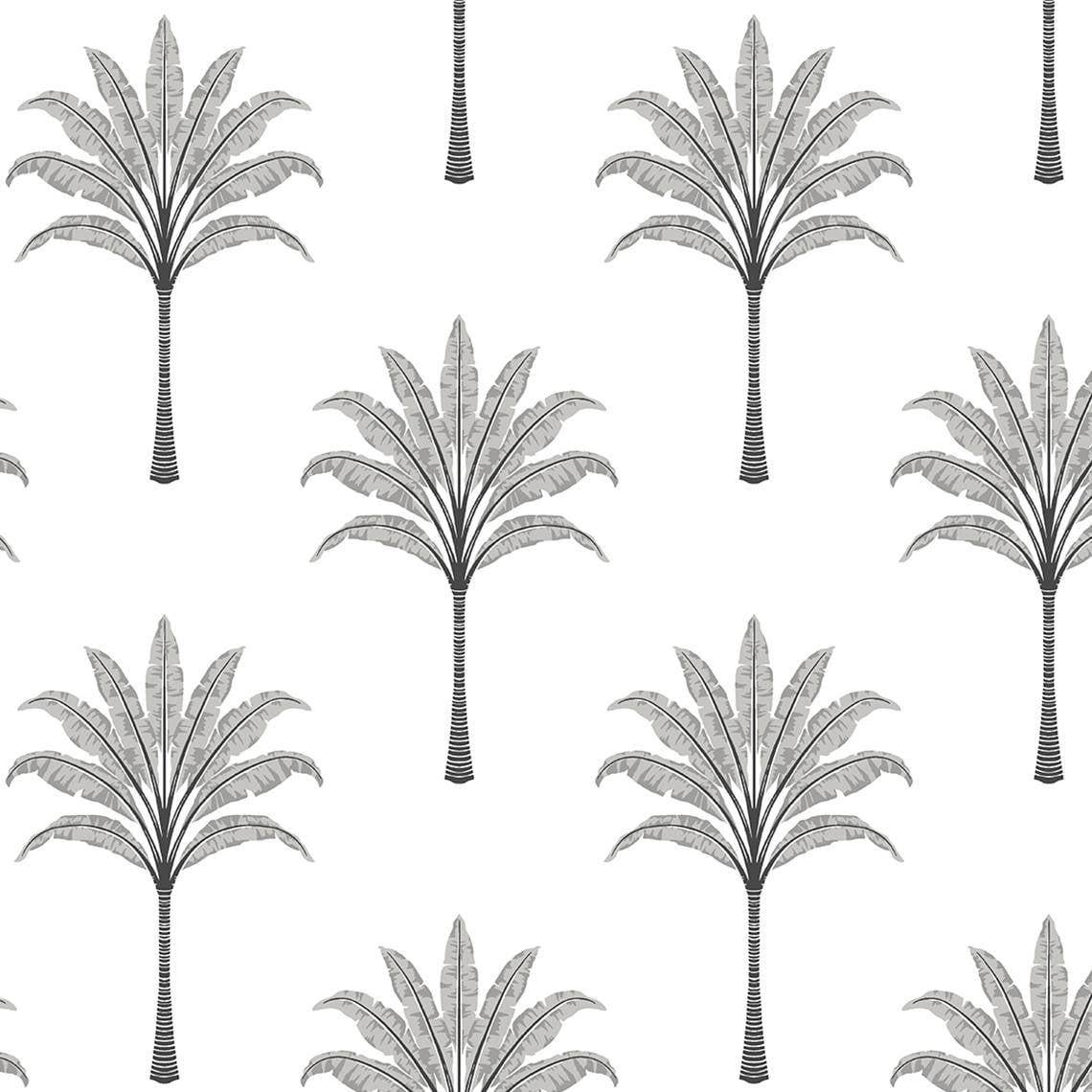 Harry & Grace Harbor Grey Montgomery Palm Peel and Stick Wallpaper