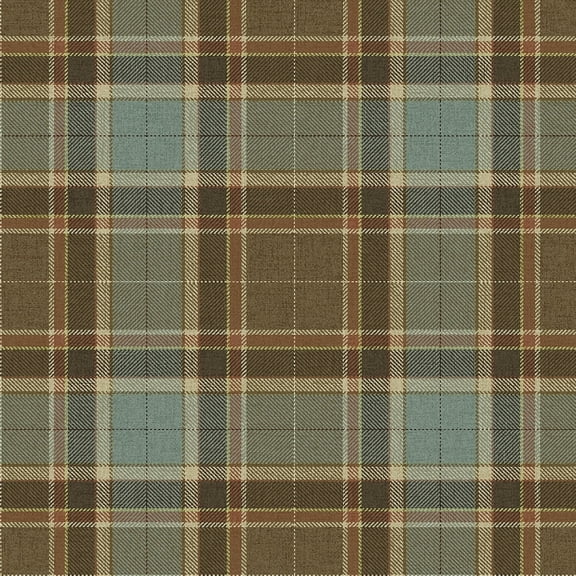 Harry & Grace Mountainside Twill Plaid Premium Matte Non-Woven Peel and Stick Wallpaper - 20.5 in. W x 18 ft. L Roll
