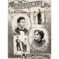 thumbnail image 1 of Harry Houdini. Namerican Magician. Poster Advertising The Houdinis' Magic Show. Lithograph C1895. Print by, 1 of 3