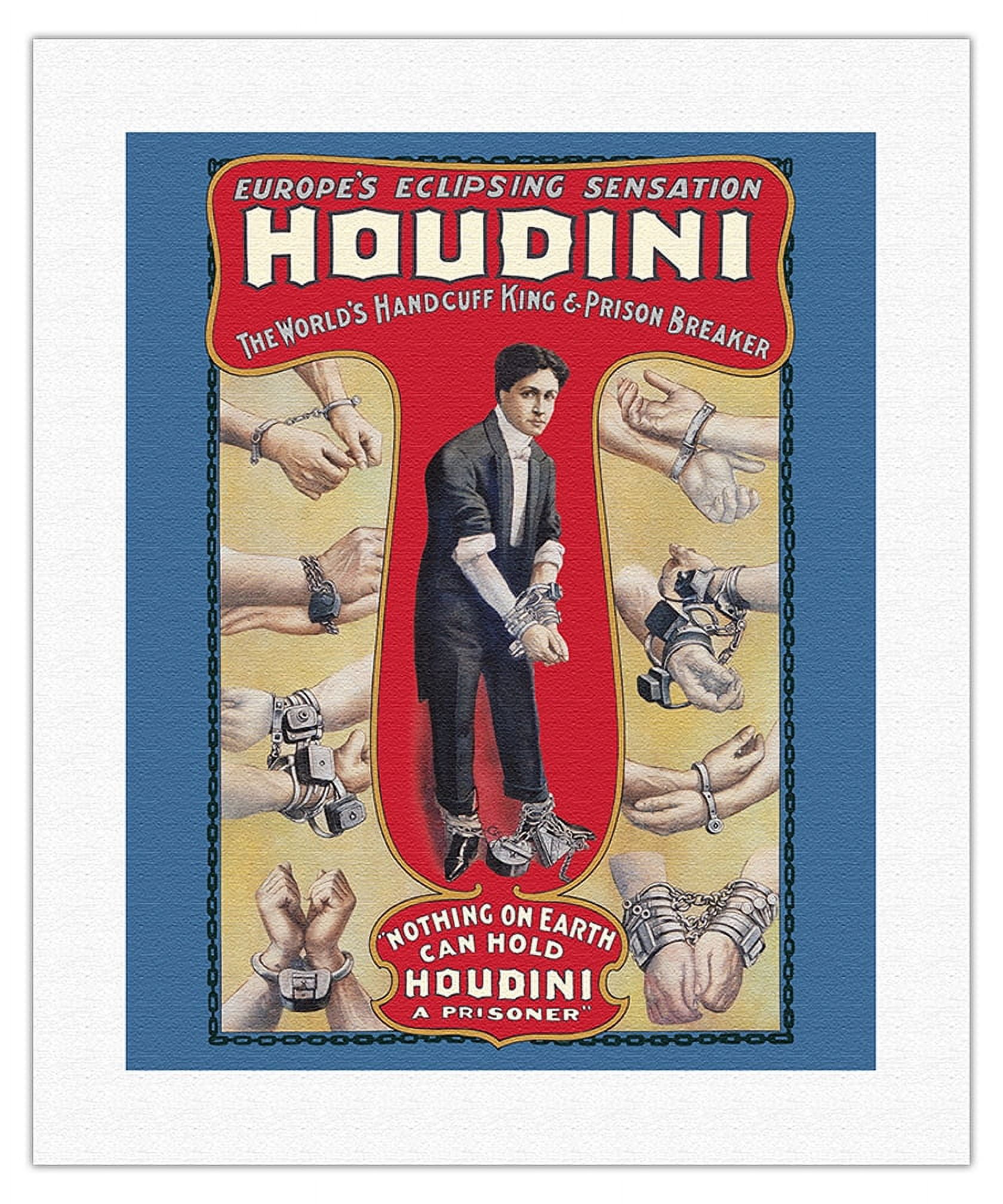 Harry Houdini The World’s Handcuff King & Prison Breaker Vintage