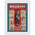 thumbnail image 1 of Harry Houdini - The World’s Handcuff King & Prison Breaker - Vintage Magic Poster c.1905 - Japanese Unryu Rice Paper Art Print 24 x 32 in, 1 of 4