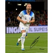 Harry Kane England National Team Autographed 8 x 10 White Jersey Celebrating 54th Goal Photograph - Fanatics Authentic Certified