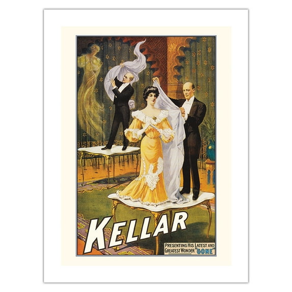 Harry Kellar’s Gone Illusion - Vintage Magic Poster c.1904 - Fine Art Matte Paper Print (Unframed) 24x32in