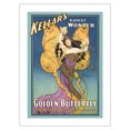thumbnail image 1 of Harry Kellar’s Latest Wonder - The Golden Butterfly - Vintage Magic Poster c.1906 - Bamboo Fine Art 290gsm Paper (Unframed) 12x16in, 1 of 4