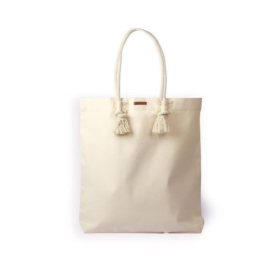 Harry Kritz Stylish Large 19 x 19 inch Organic Canvas Tote Bag with Rope Handle for Daily Essentials