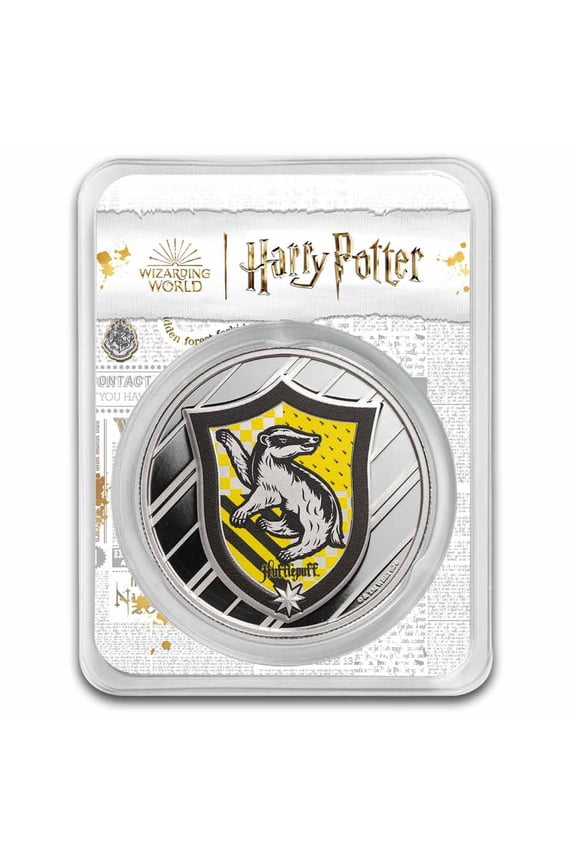 1 oz Silver Houses; Hufflepuff Colorized with TEP