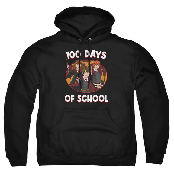 Harry Potter 100 Days of School Adult Pull-Over Hoodie, Black, 2X-Large