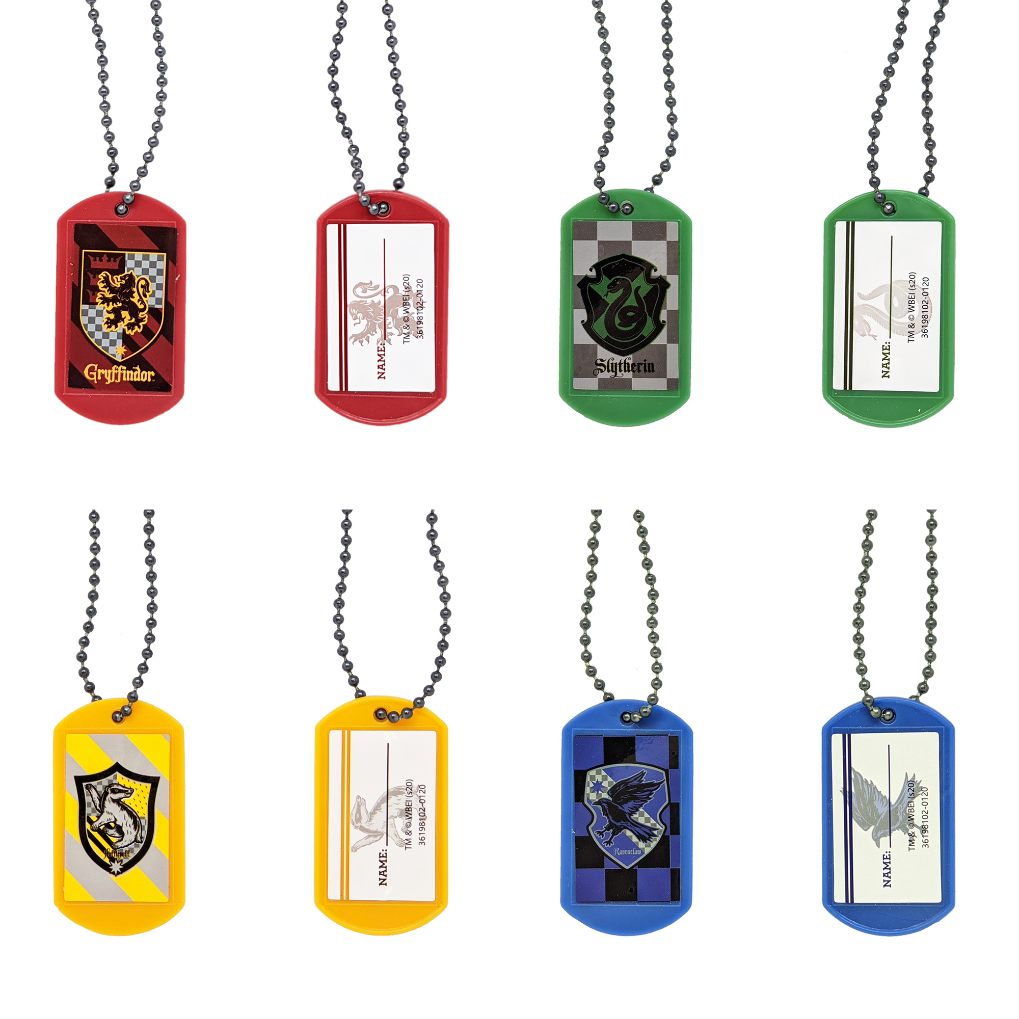 Harry Potter 8 pack Dog Tags Necklaces Walmart