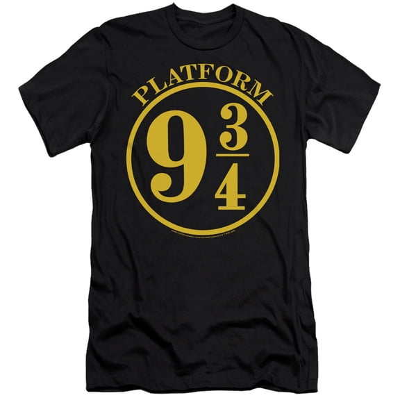 Harry Potter 9 3 4 S/S Adult 30/1 T-Shirt Black