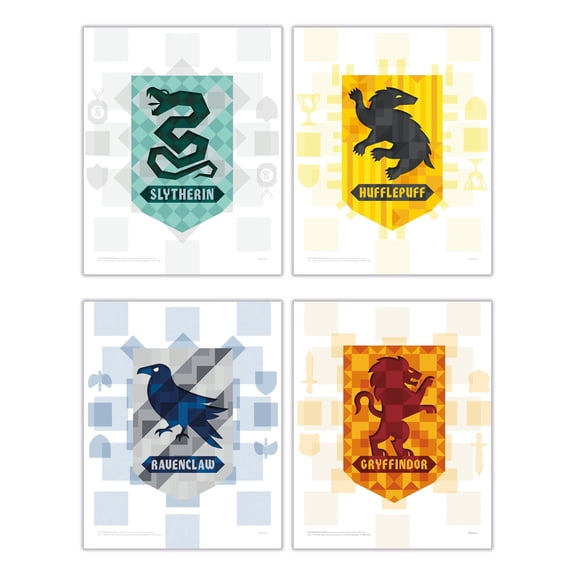 Harry Potter (Abstract Magic - Hogwarts Houses) TrendyPrint Wall Art Set TP08100107
