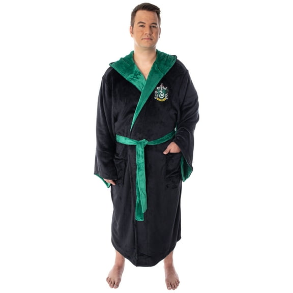 Harry Potter Adult Fleece Plush Hooded Robe - Big and Tall