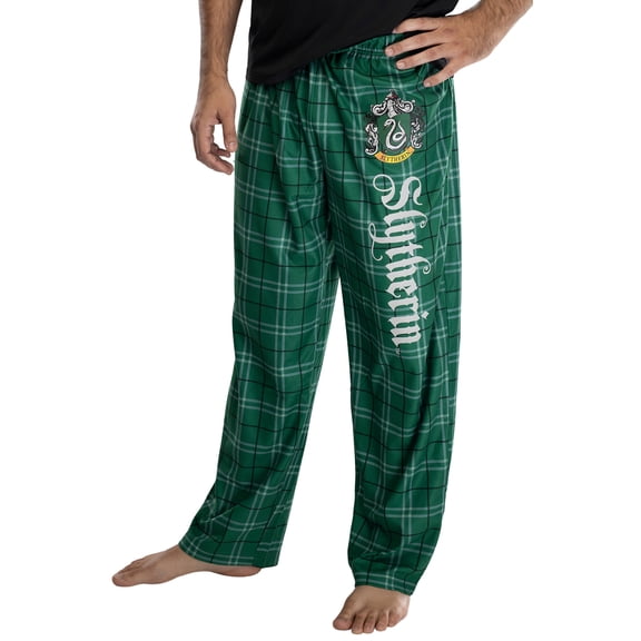 Harry Potter Men's Hogwarts House Crest Plaid Lounge Pajama Pants All 4 Houses Gryffindor Ravenclaw Slytherin Hufflepuff