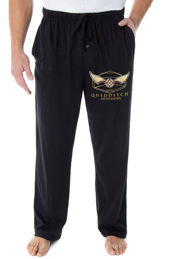 Harry Potter Adult Mens' Quidditch Golden Snitch Ball Pajama Lounge Pants