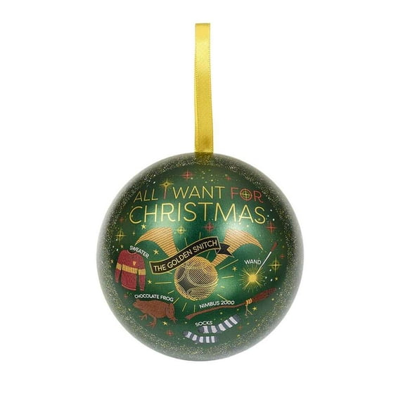 Harry Potter All I want for Christmas Hanging Bauble with Bracelet Gift Set - Holiday Season Stocking Fillers