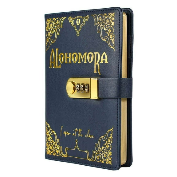 Harry Potter Alohomora Lockable Undated Diary Notebook Journal - Stationery Gifts for Fans