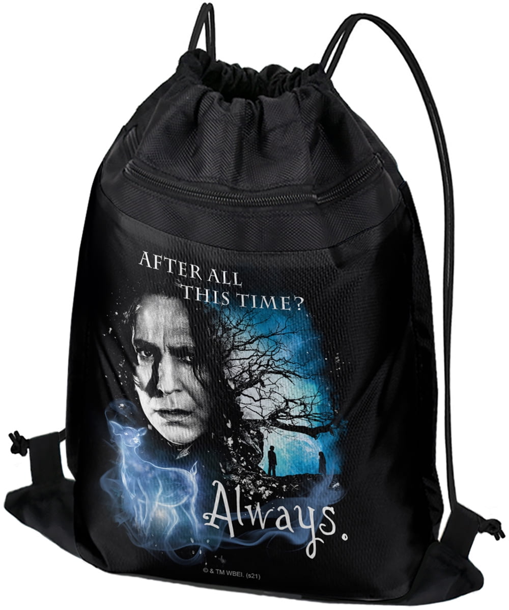 Harry Potter Always Drawstring Backpack Sports Bag Sackpack 17 x 13