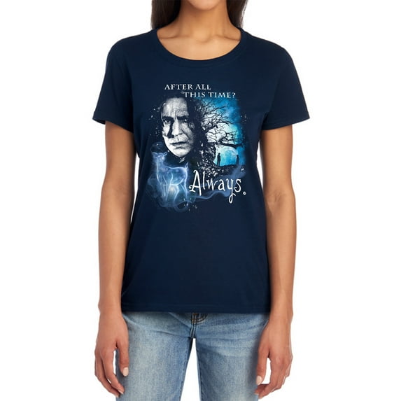 Harry Potter Always Women's T Shirt, Navy, Large