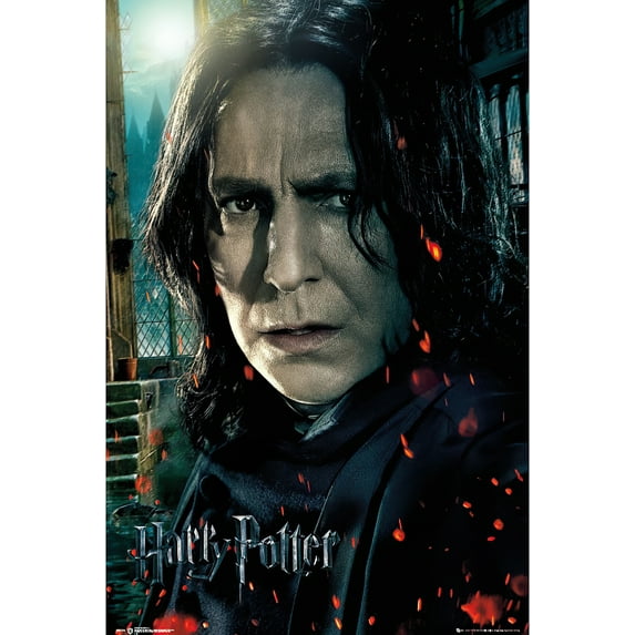 Harry Potter And The Deathly Hallows - Movie Poster / Print (Professor Severus Snape / Alan Rickman - Face) (Clear Poster Hanger)