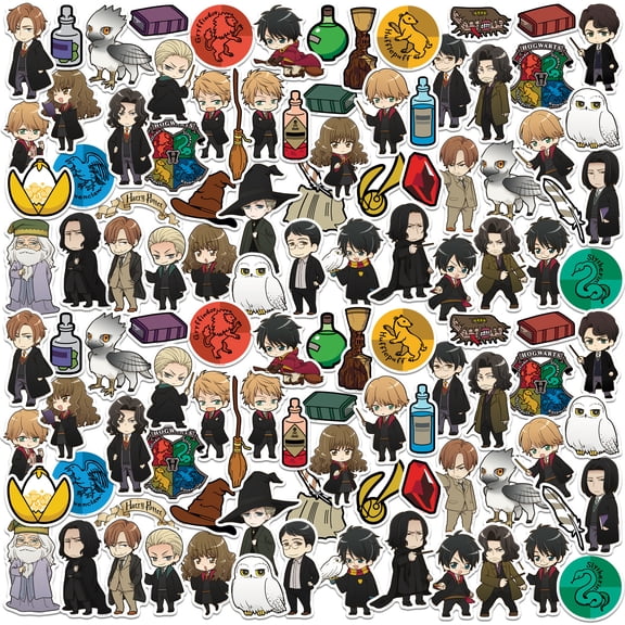 Harry Potter And The Deathly Hallows Part 2 Chibi Anime Collection 100Ct Sticker Pack