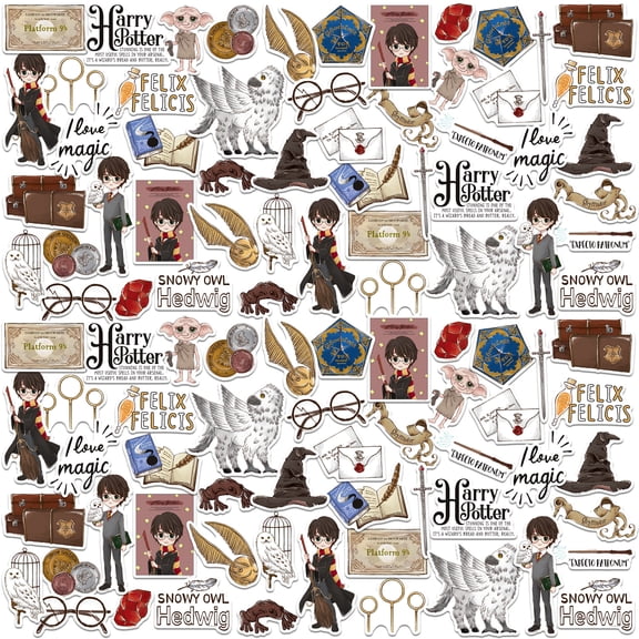 Harry Potter And The Deathly Hallows Part 2 Chibi Collection 100Ct Sticker Pack