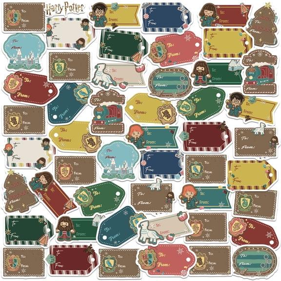 Harry Potter And The Deathly Hallows Part 2 Cookie Christmas Labels 50Ct Sticker Pack