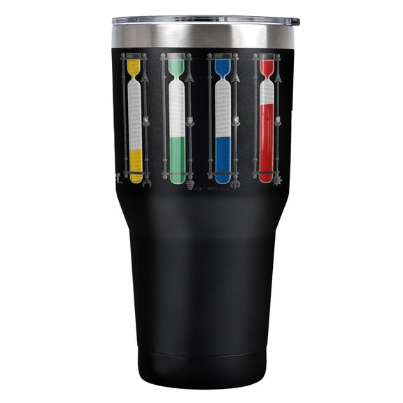 Harry Potter And The Deathly Hallows Part 2 Official Hogwarts House Points Vials 30 oz Travel Tumbler, Stainless Steel, Vacuum Insulated with Leak Resistant Slide-Lock Lid