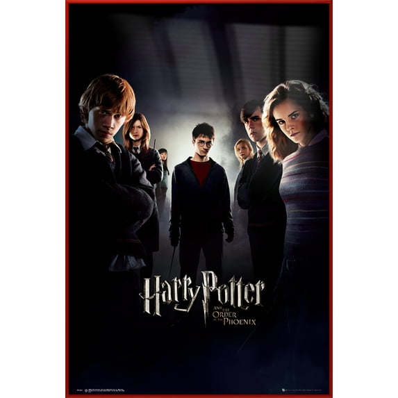 Harry Potter And The Order Of The Phoenix - Framed Movie Poster (Regular Style) (Size: 25" X 37") (Red Plastic Frame)