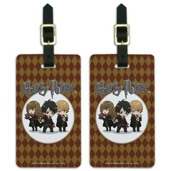 Harry Potter Anime Characters Luggage ID Tags Suitcase Carry-On Cards - Set of 2