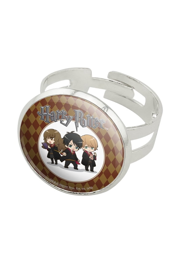 Harry Potter Anime Characters Silver Plated Adjustable Novelty Ring