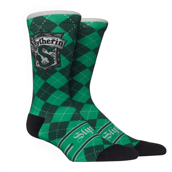Harry Potter Argyle Badge - Slytherin Crew Socks (S-M)