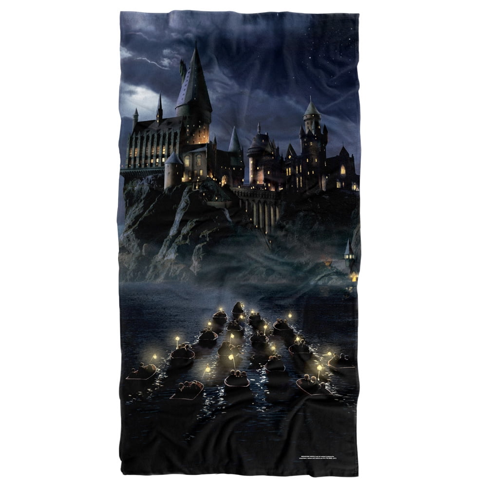 Harry Potter Arrival At Hogwarts Beach Towel - 30"x60" Official Licensed Microfiber & Cotton