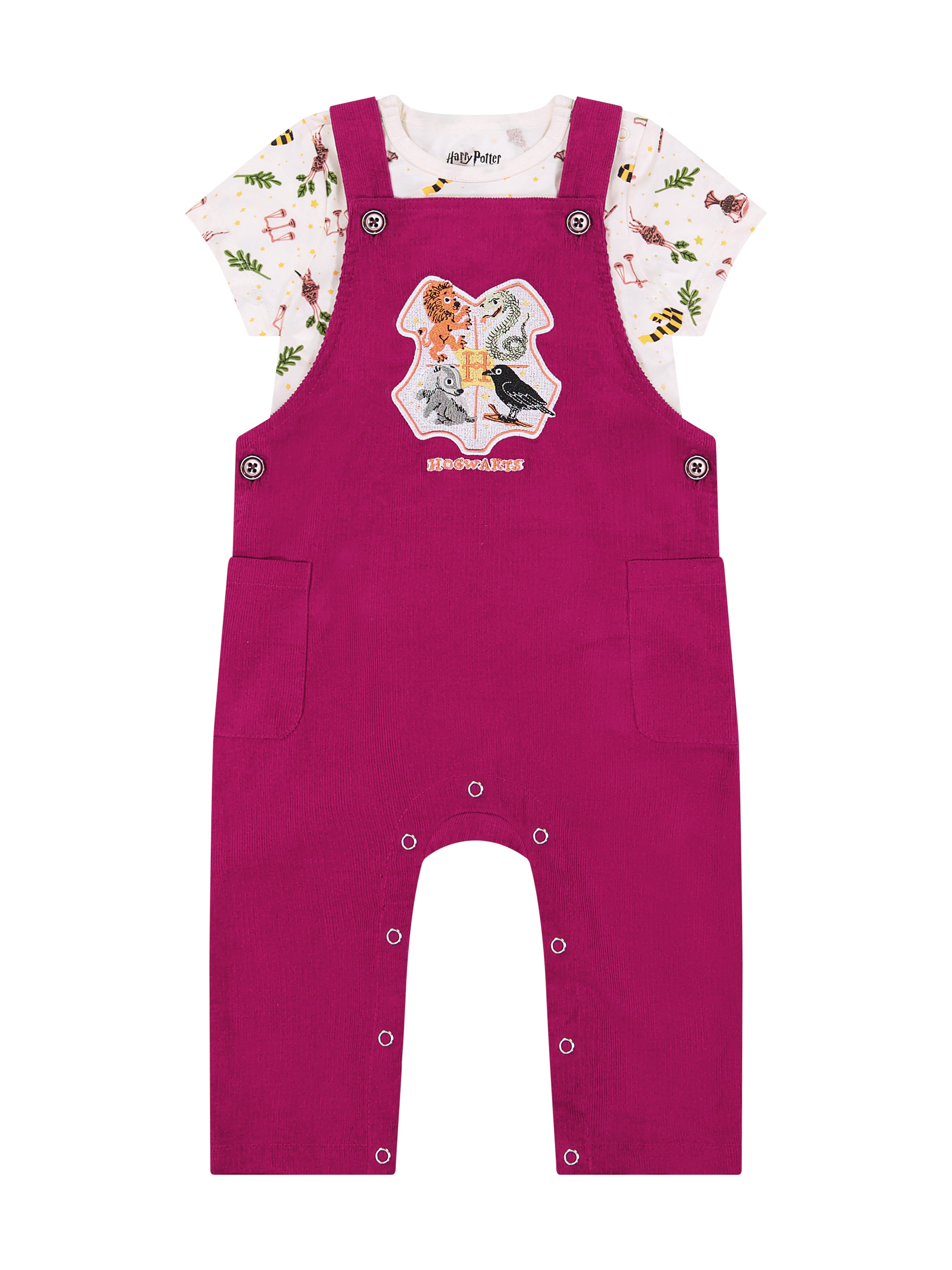 Harry Potter Baby Boy 2 Piece Corduroy Overall Set, Sizes 0-24 Months